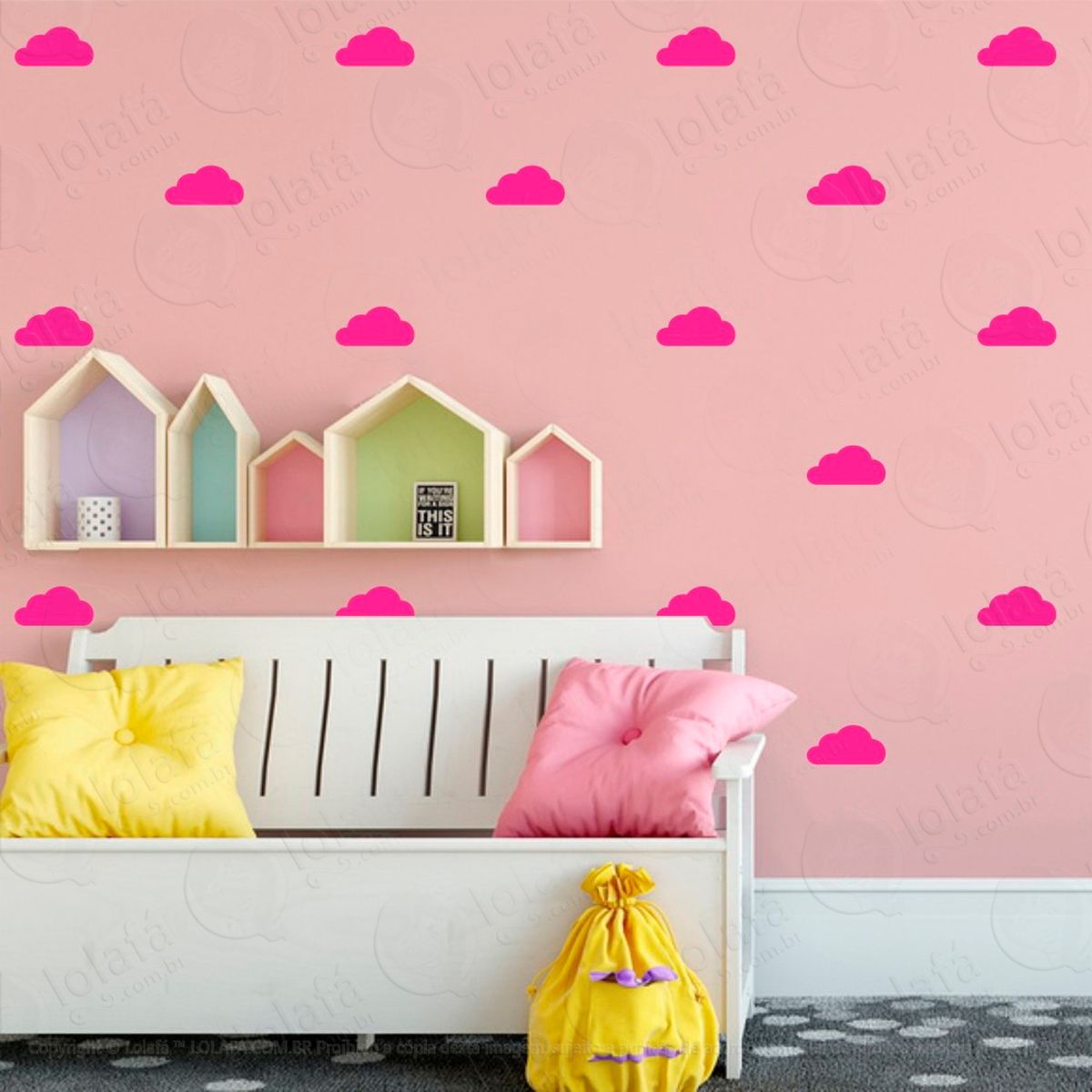 nuvens adesivos para quarto de bebê mod:1065