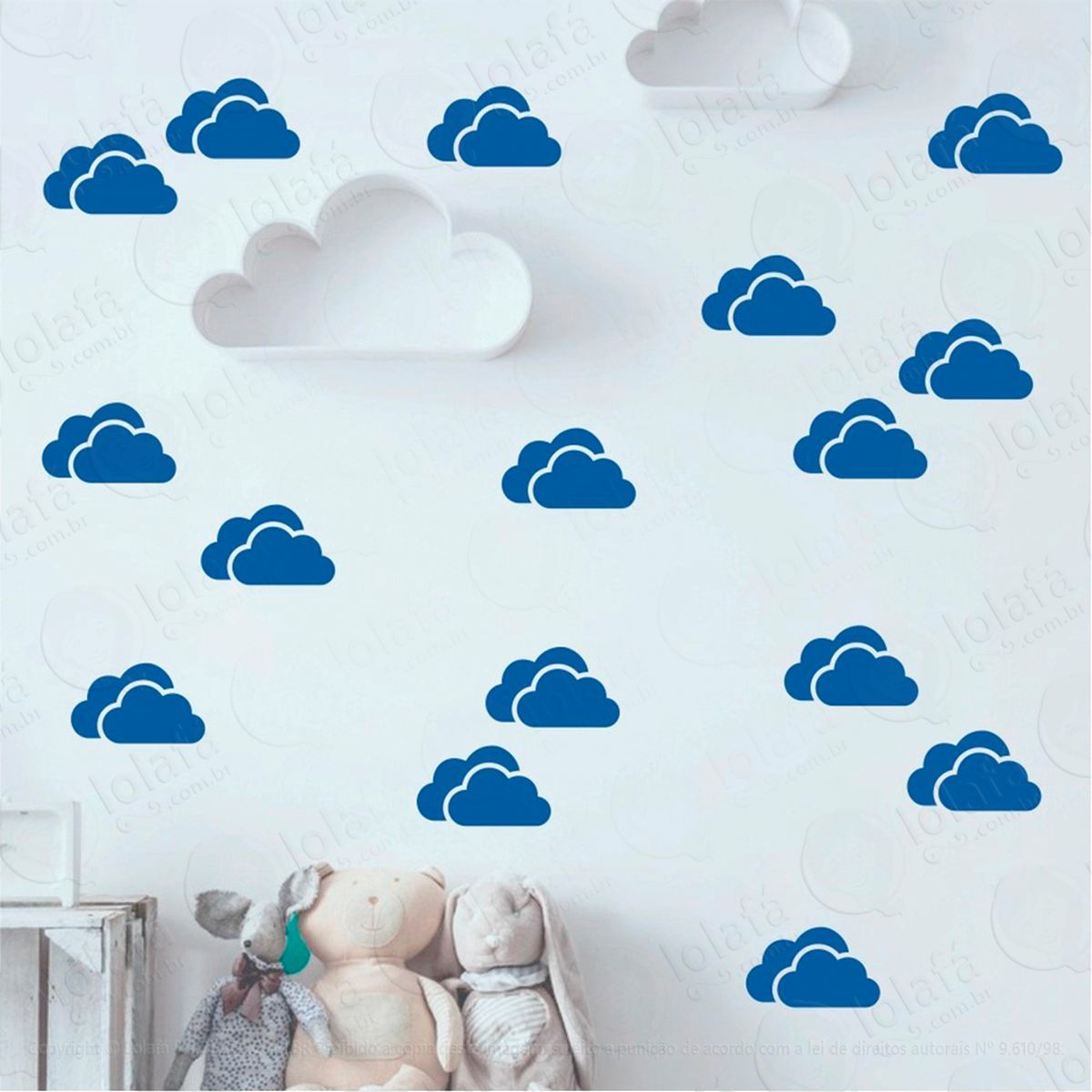 nuvens adesivos para quarto de bebê mod:1070