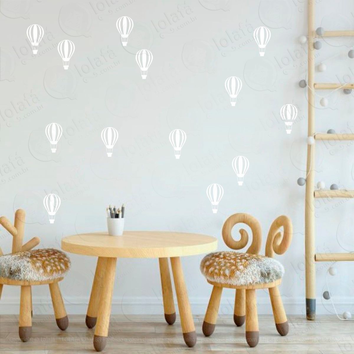 balões adesivos para quarto de bebê mod:1078