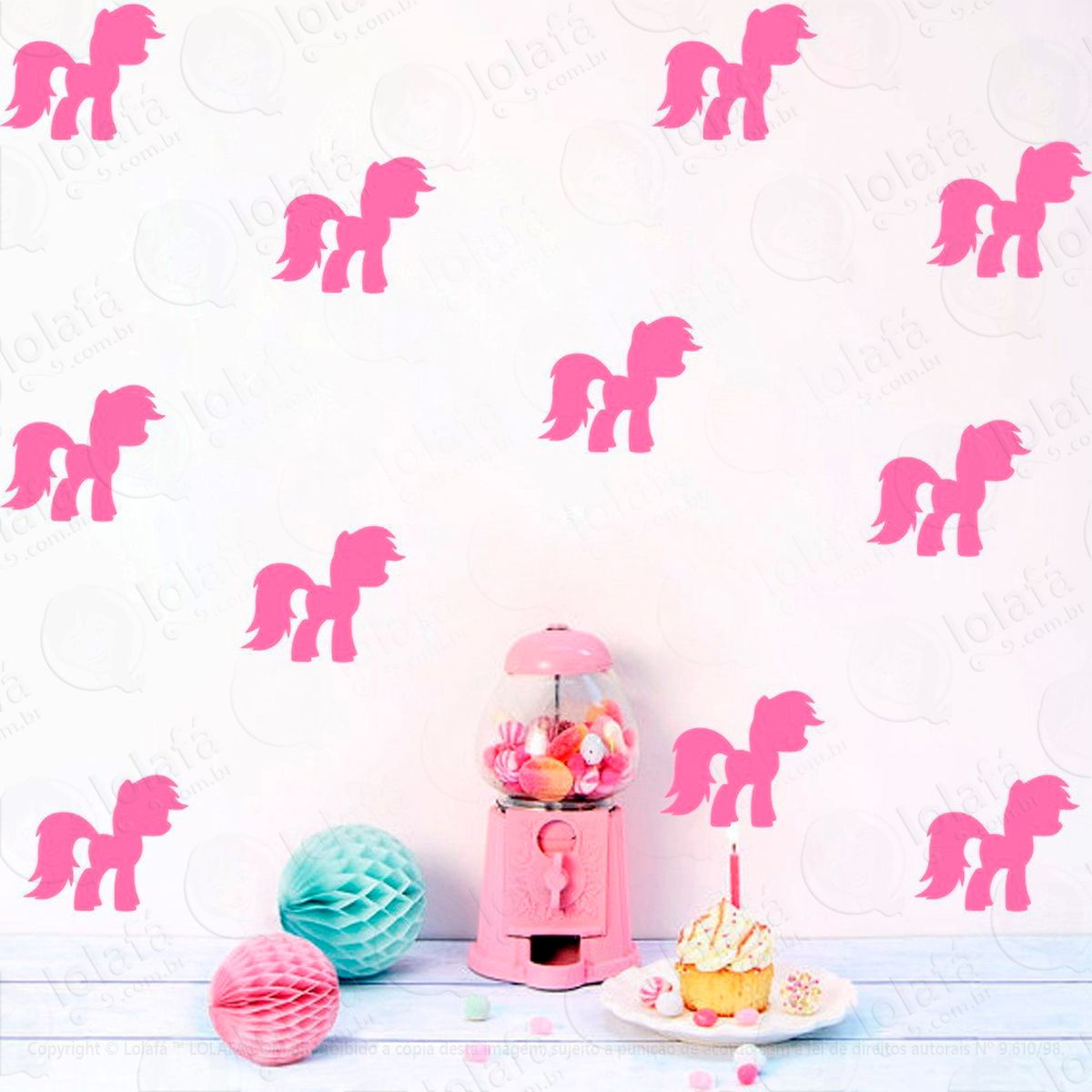 pôneis adesivos para quarto de bebê mod:1080