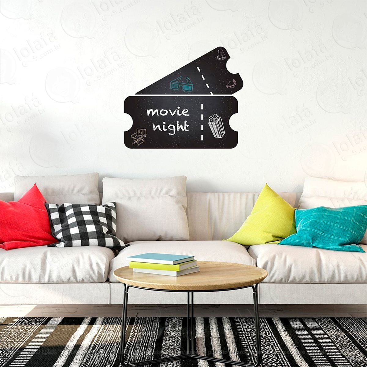 ticket adesivo lousa quadro negro de parede para escrever com giz mod:123