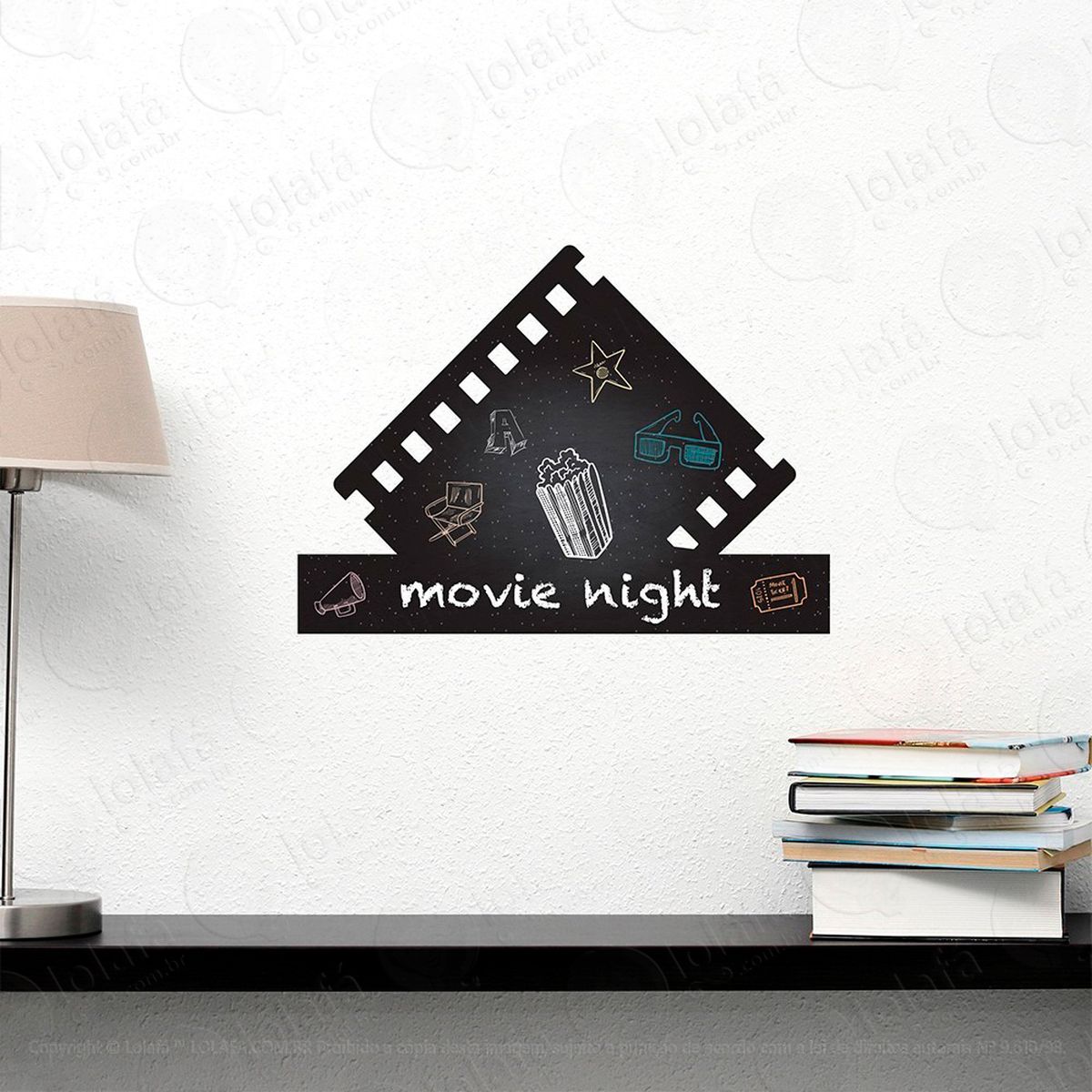 retrô adesivo lousa quadro negro de parede para escrever com giz mod:138