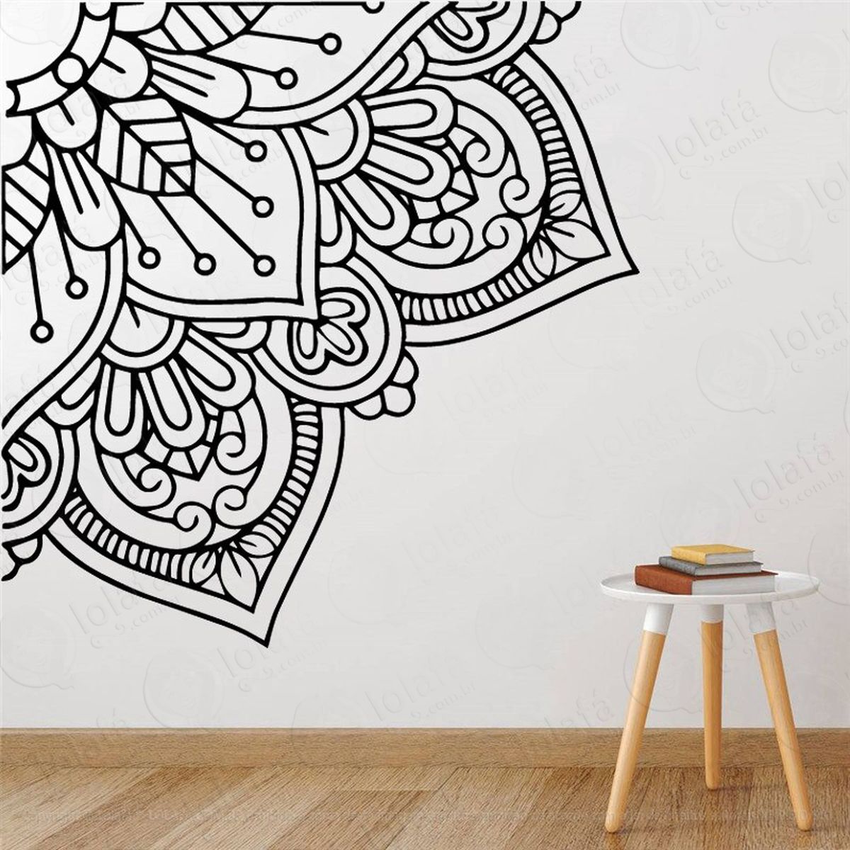 mandala da sabedoria adesivo de parede decorativo para casa, quarto, sala e vidro mod:5