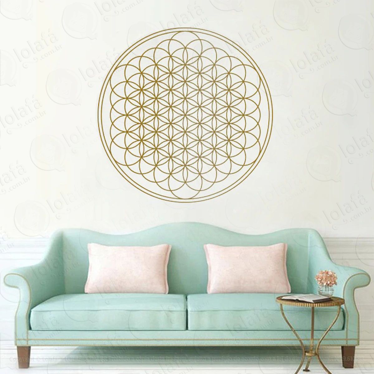 mandala para filtrar as energias negativas adesivo de parede decorativo para casa, quarto, sala e vidro mod:6