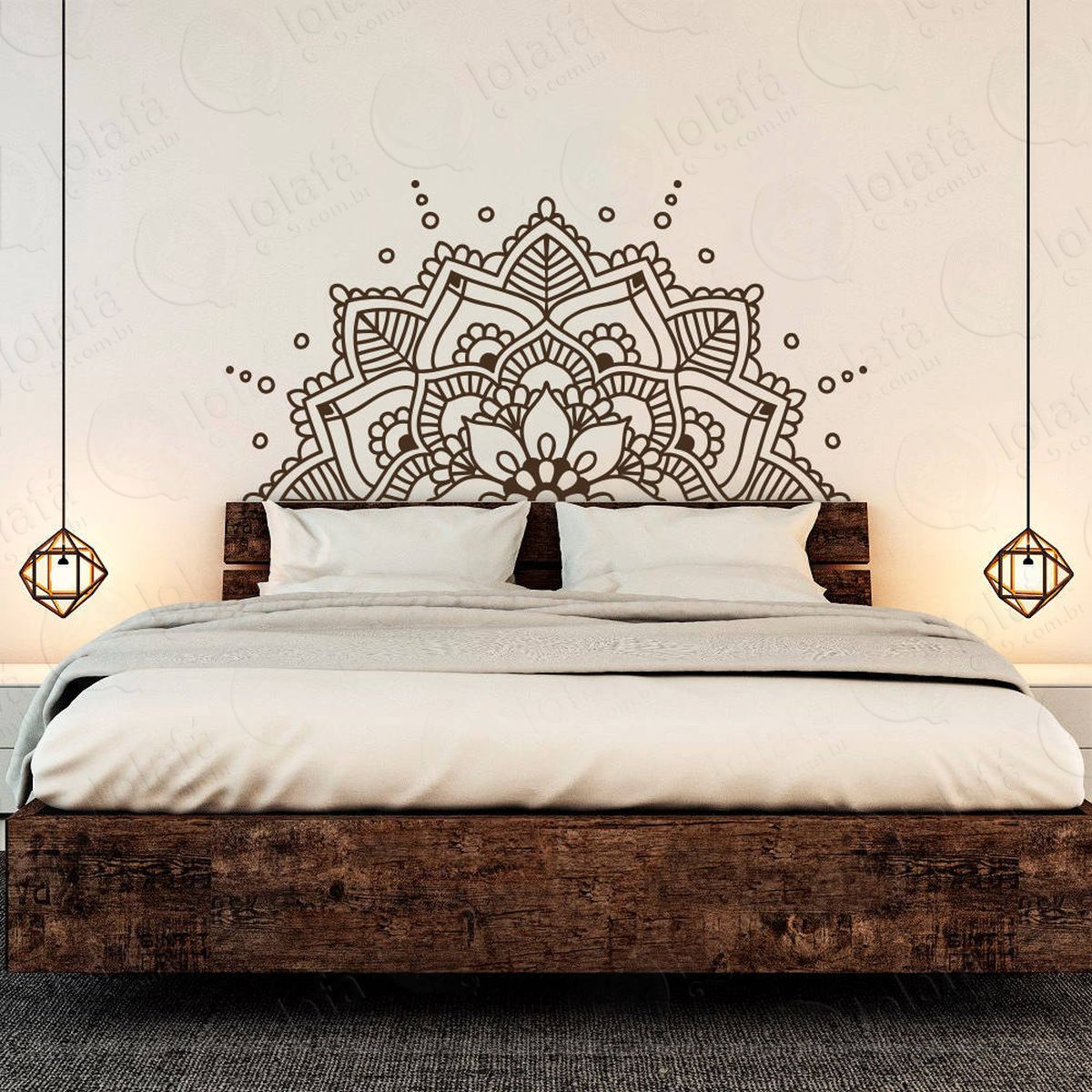 mandala do amor adesivo de parede decorativo para casa, quarto, sala e vidro mod:20