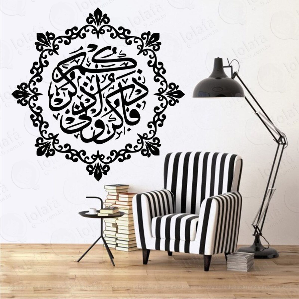 Mandala Para Cultivar Bons Pensamentos Adesivo de Parede Decorativo para Casa, Quarto, Sala e Vidro - Mod:81