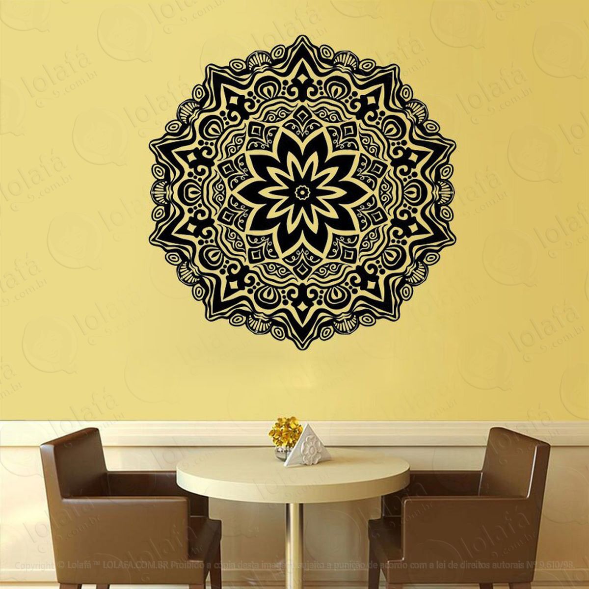 mandala para manter a fé adesivos de mandalas mod:109