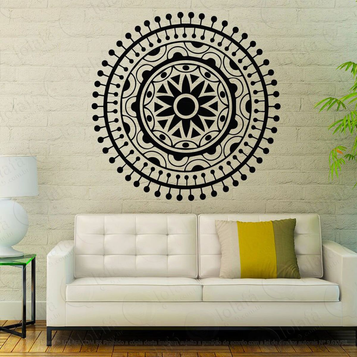 mandala para atrair bons pensamentos adesivos de mandalas mod:114