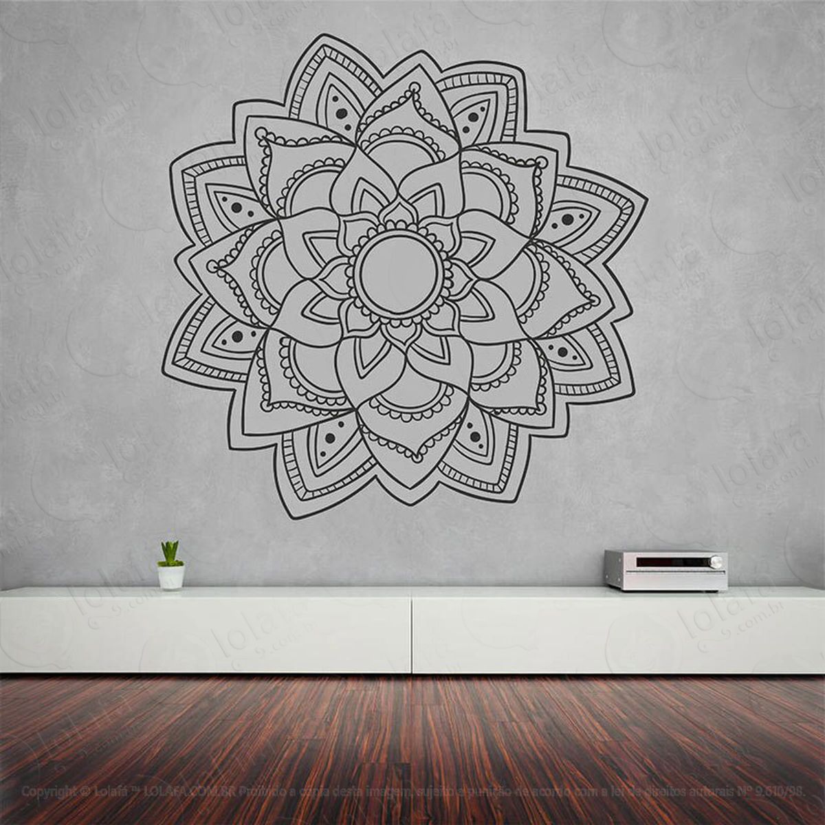 Mandala Para Fé nos Pensamentos Adesivos de Mandalas Mod:123