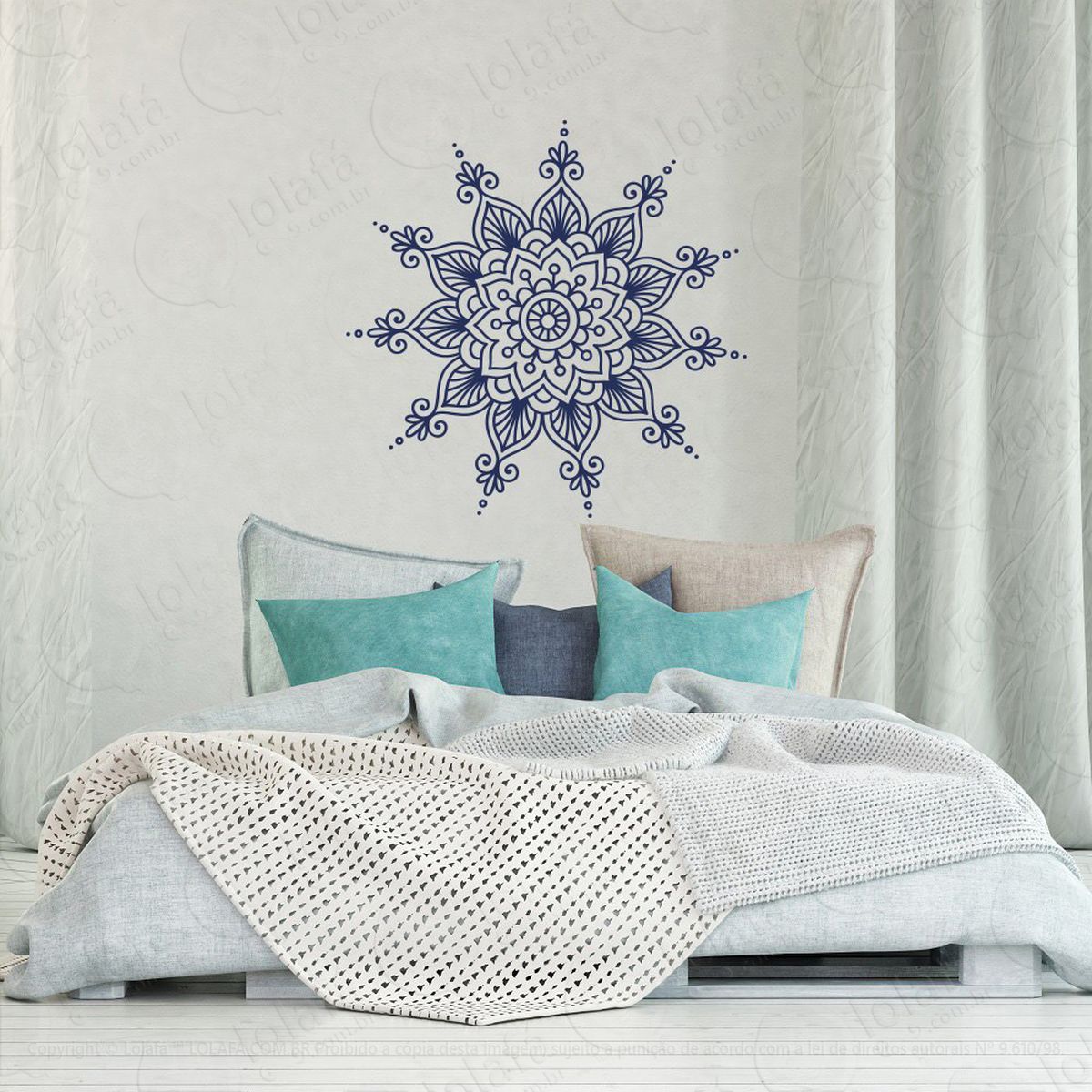 Mandala Da Harmonia Adesivo de Parede Decorativo para Casa, Quarto, Sala e Vidro - Mod:143