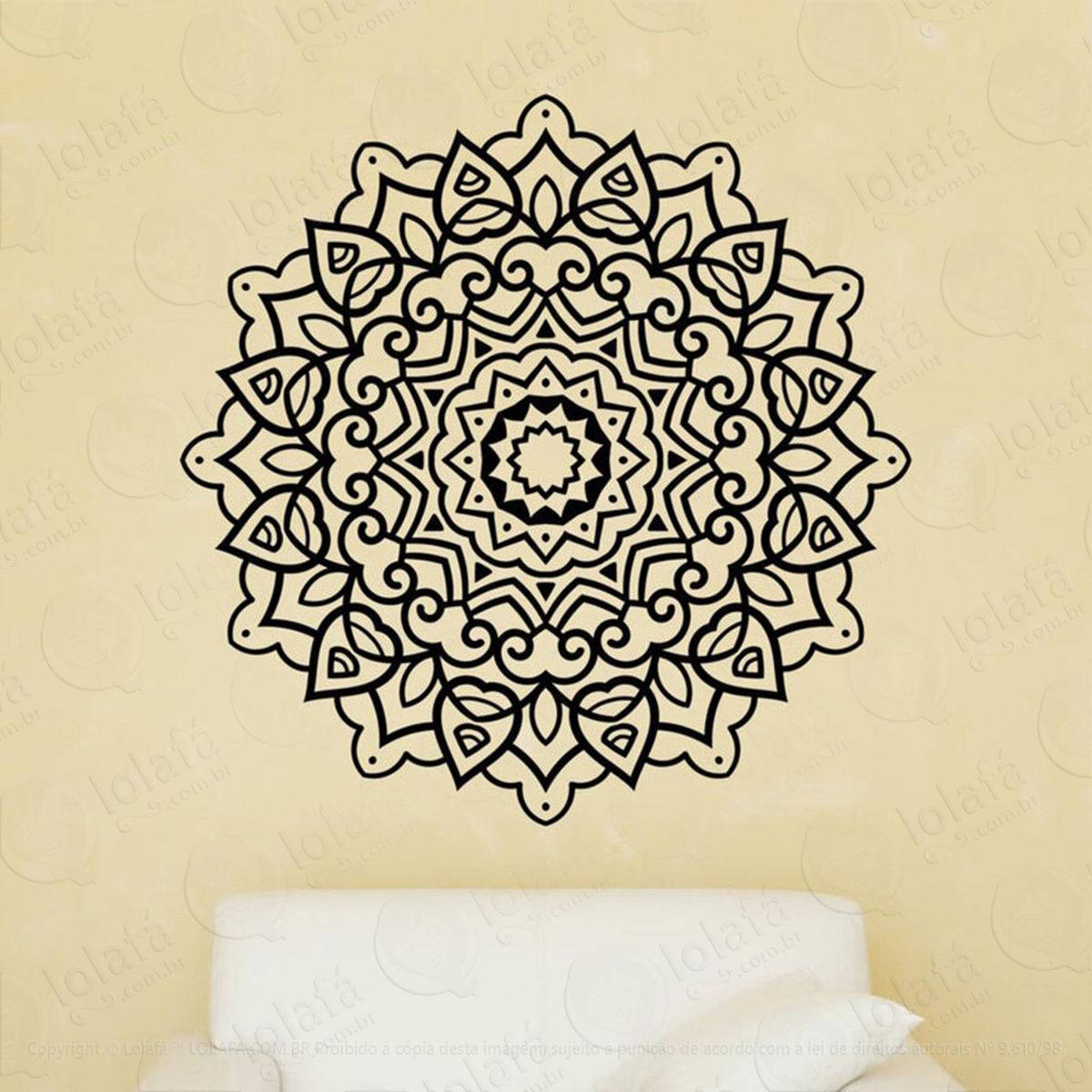 mandala para atrair felicidade adesivos de mandalas mod:174
