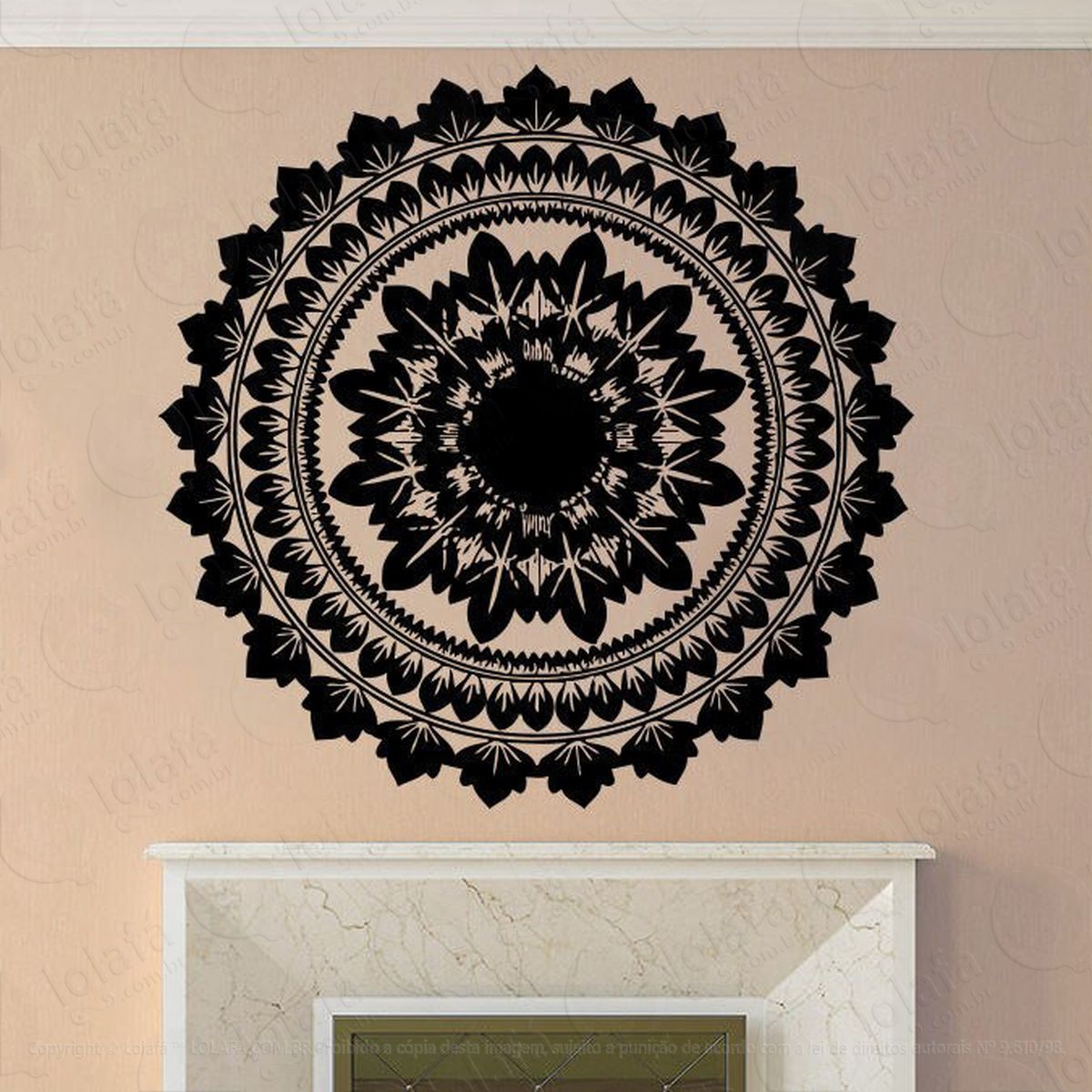 mandala para manter a fé adesivos de mandalas mod:192