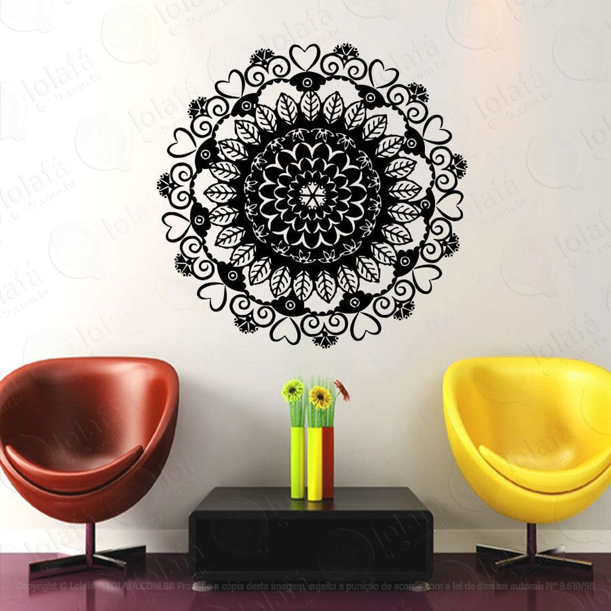 mandala para fortalecer o amor adesivos de mandalas mod:193