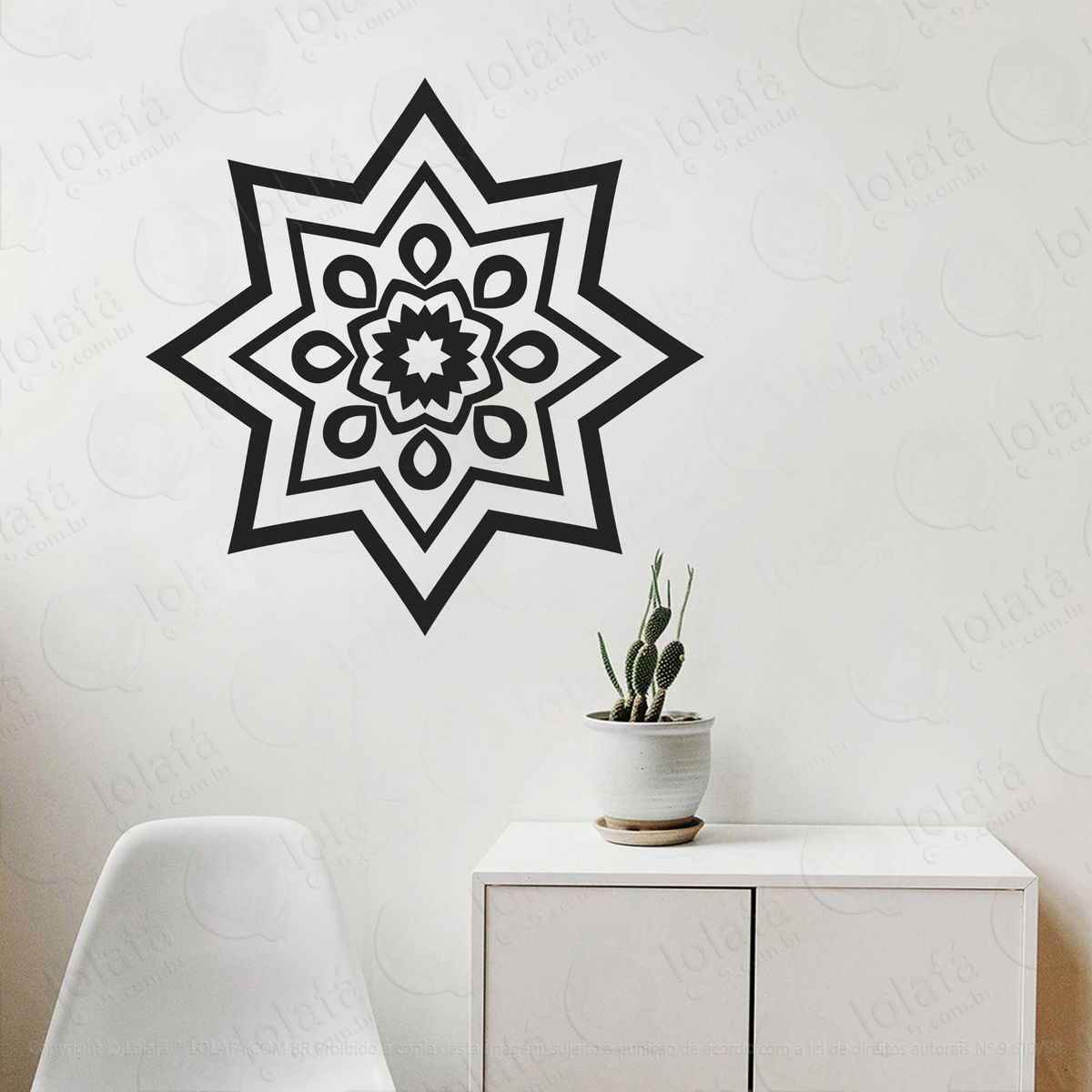 mandala seja fé adesivos de mandalas mod:220