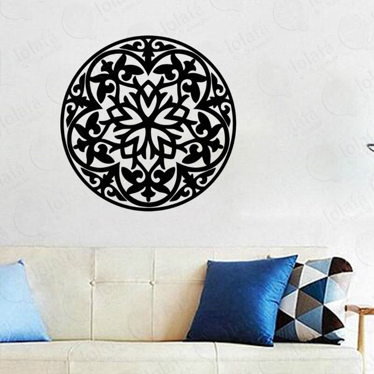 Mandala Para Proteção Adesivo de Parede Decorativo para Casa, Quarto, Sala e Vidro - Mod:247