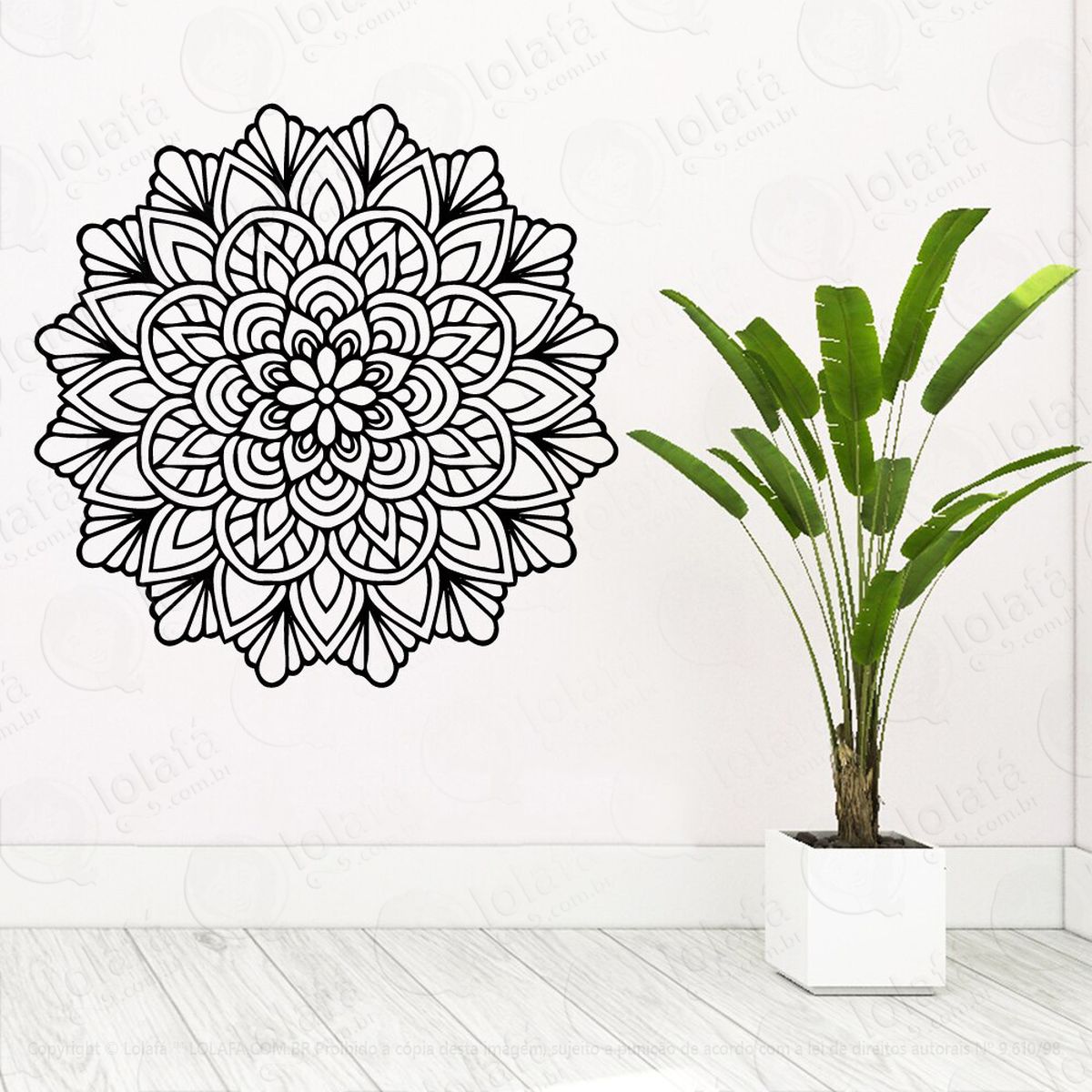 mandala para cultivar bons pensamentos adesivos de mandalas mod:254