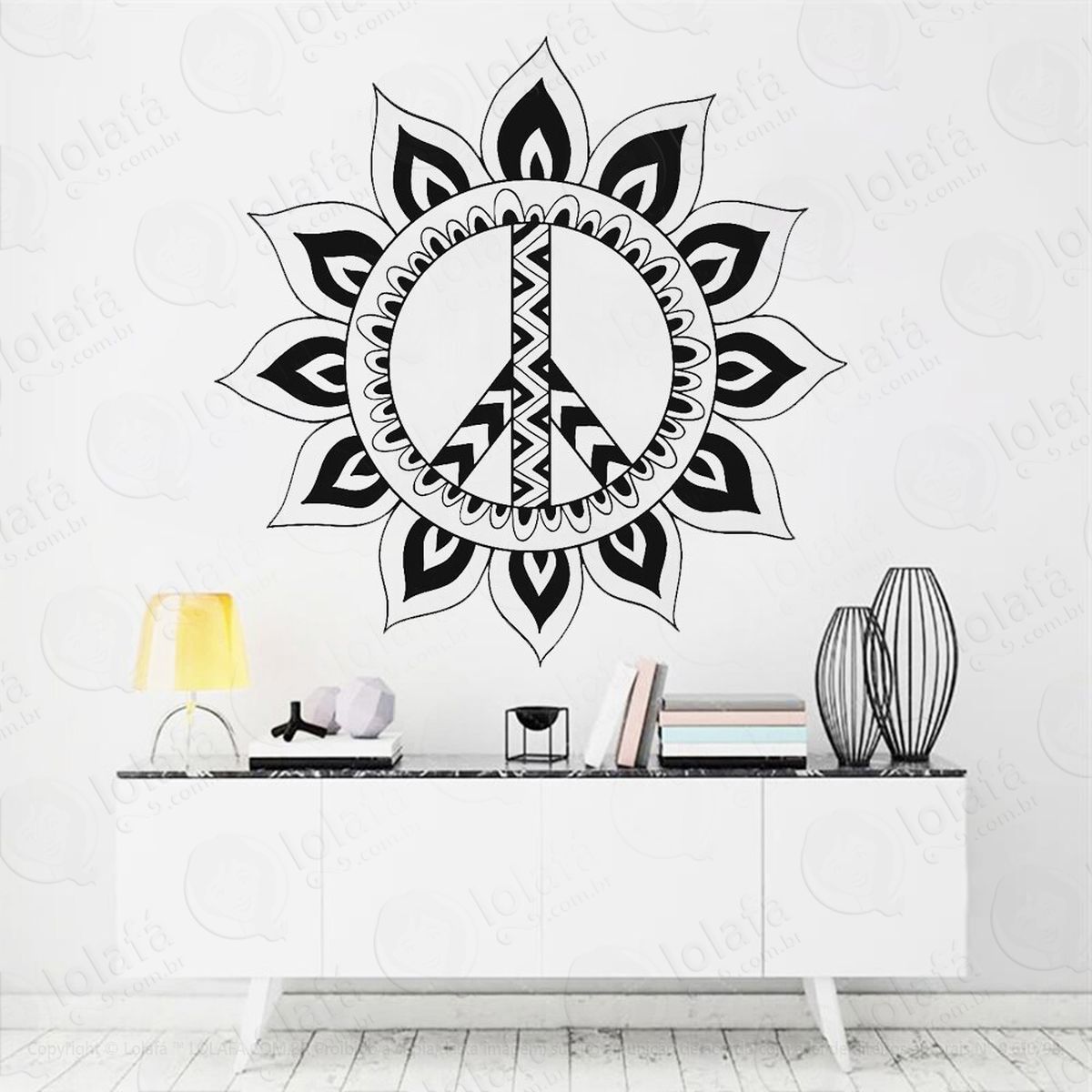mandala para semear a paz peace adesivos de mandalas mod:263