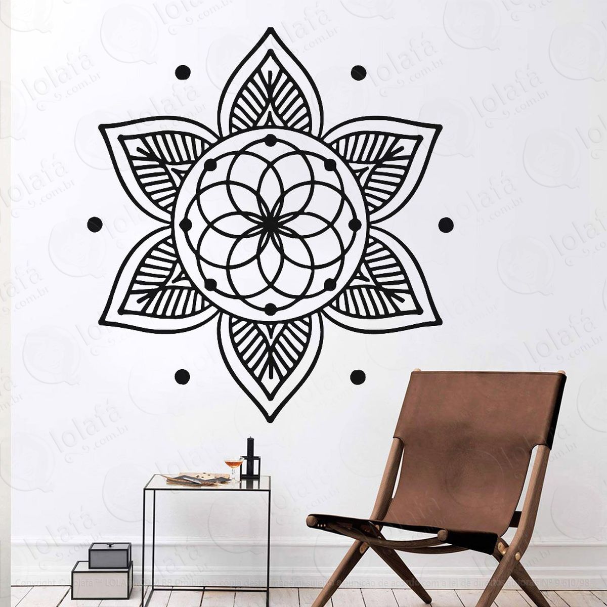 mandala para cultivar a paciência adesivos de mandalas mod:276