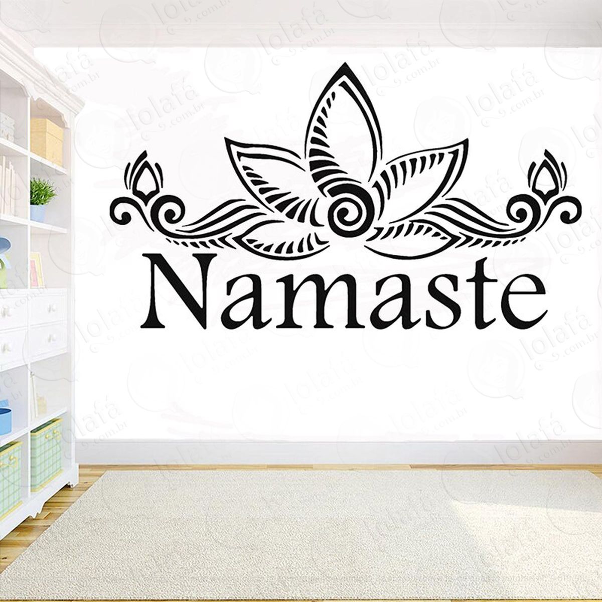 mandala flor de lótus namastê para cultivar o respeito adesivos de mandalas mod:280
