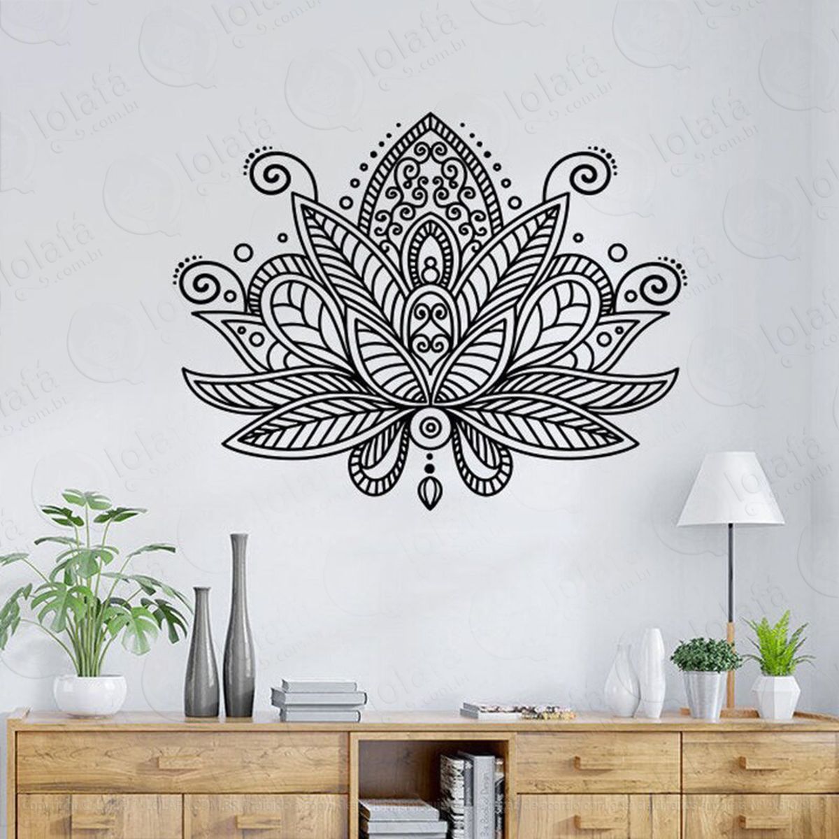 mandala flor de lótus para cultivar o equilíbrio interior adesivos de mandalas mod:289