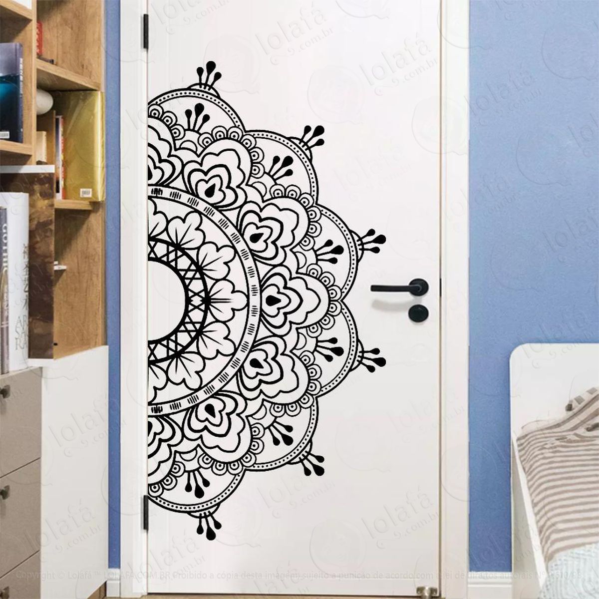 Mandala Para Expandir a Mente Adesivo de Parede Decorativo para Casa, Quarto, Sala e Vidro - Mod:309