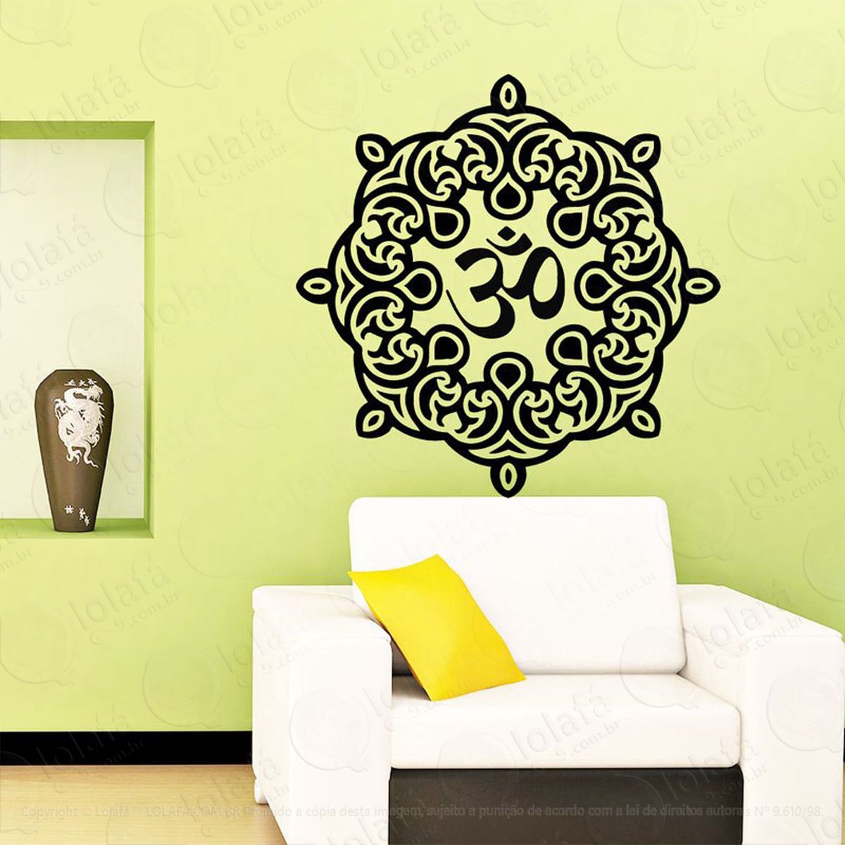 mandala para elevar o desenvolvimento espiritual adesivos de mandalas mod:345