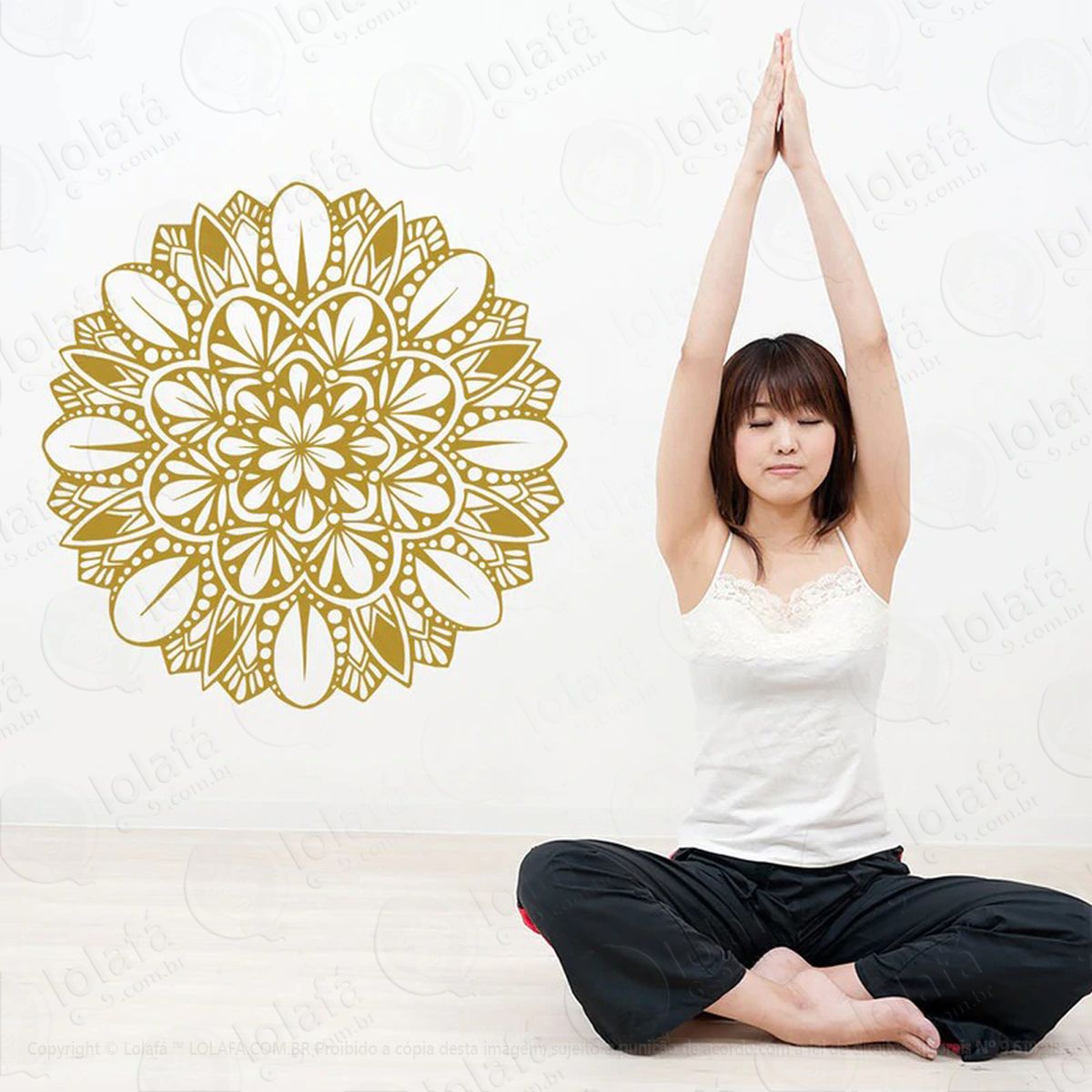 mandala da serenidade adesivos de mandalas mod:375