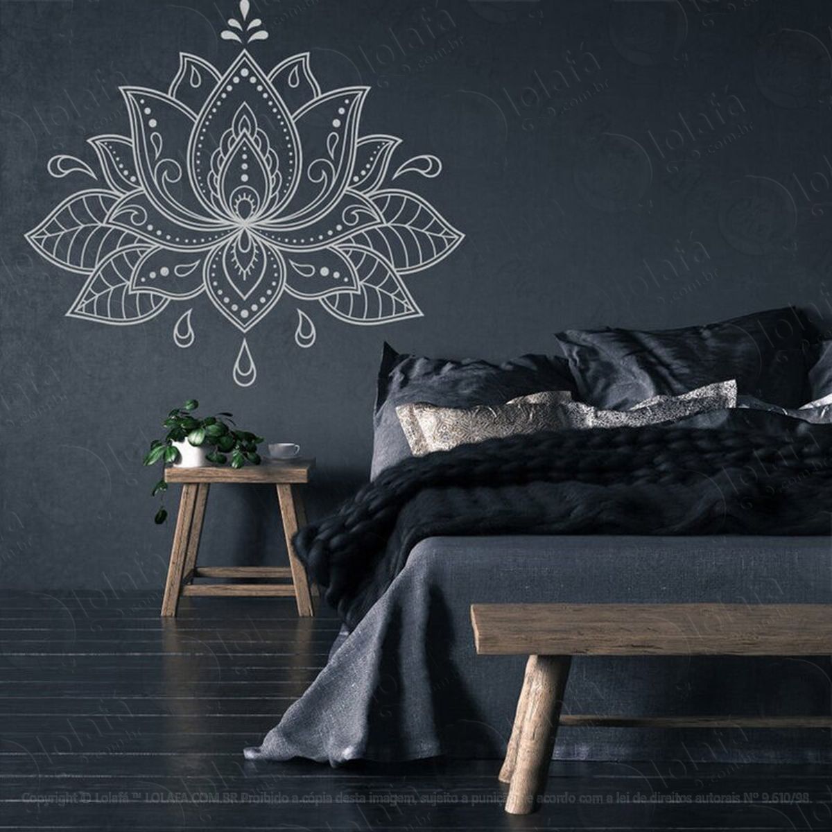 mandala flor de lótus para cultivar energias positivas adesivos de mandalas mod:494
