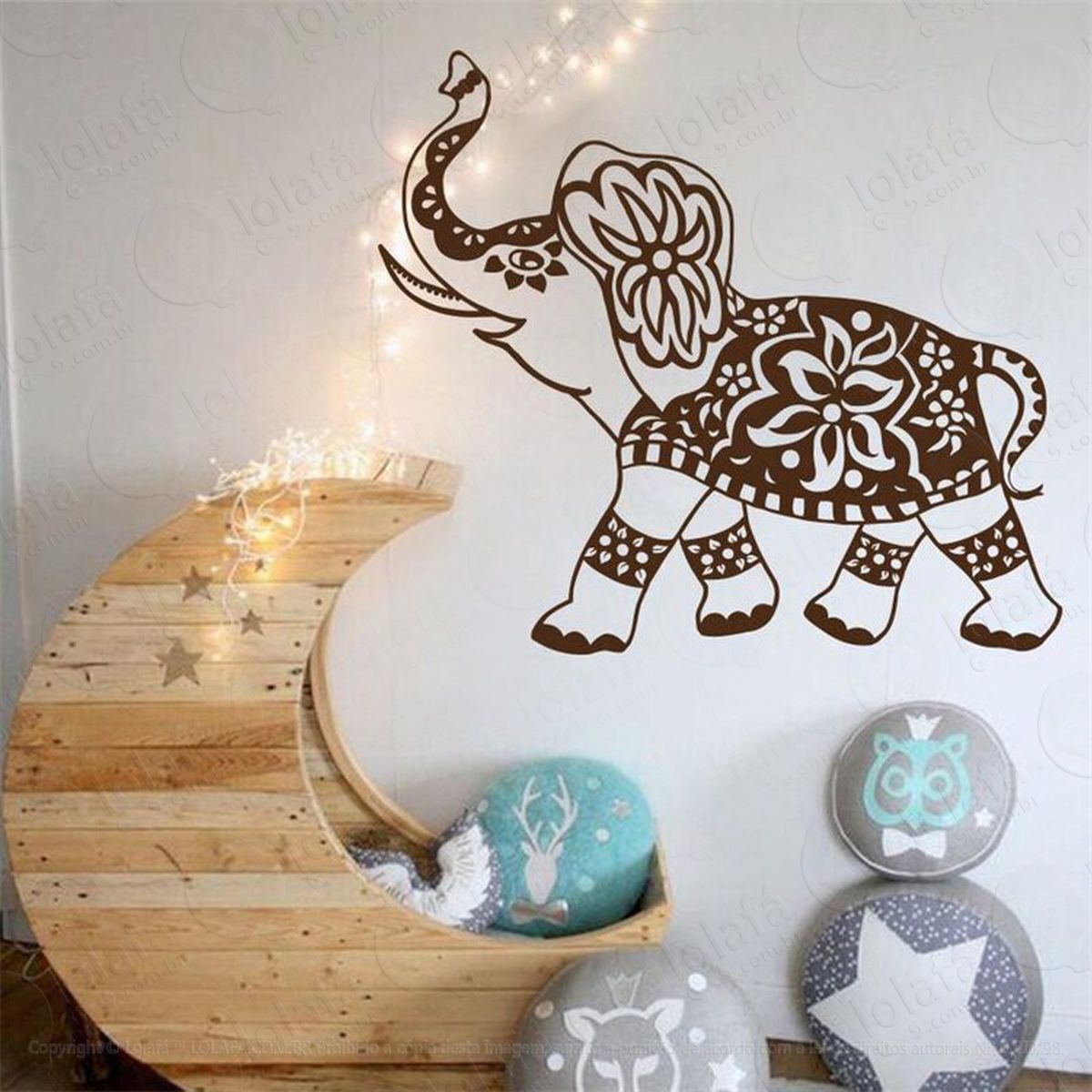 mandala elefante para atrair dinheiro e prosperidade adesivos de mandalas mod:498