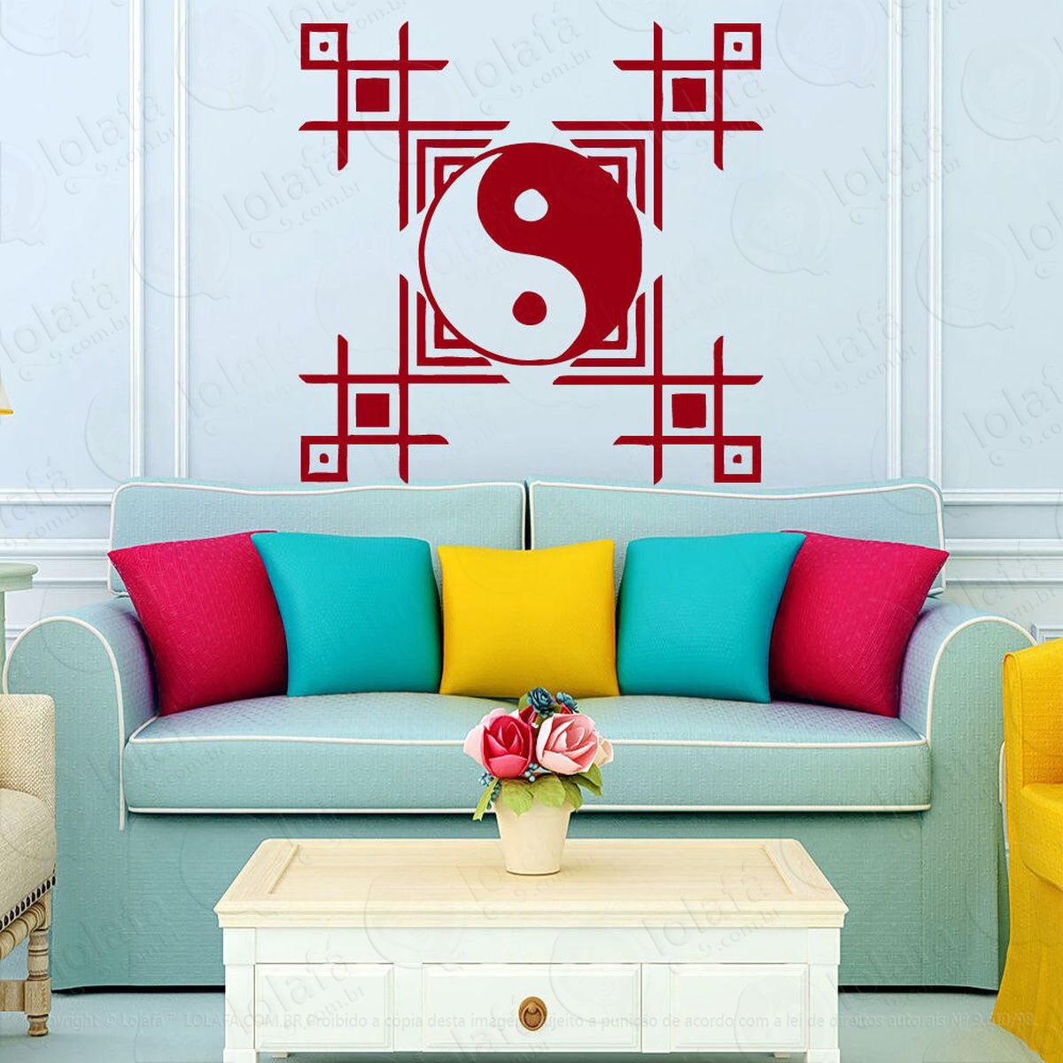 mandala yin yang para equilibrar as energias adesivos de mandalas mod:501