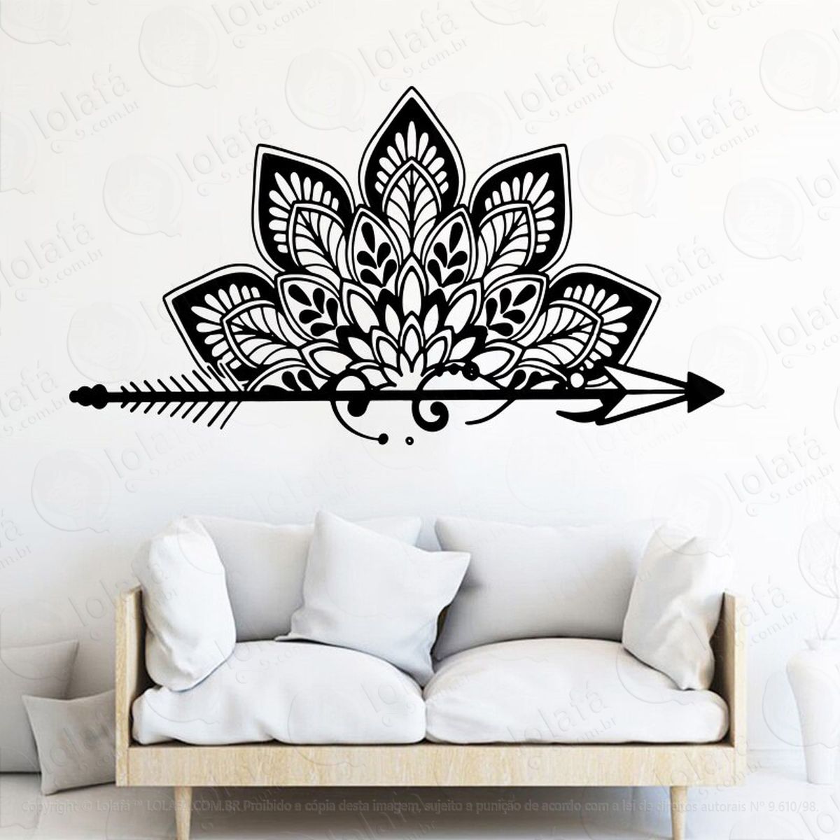 mandala para atrair boas amizades adesivos de mandalas mod:541