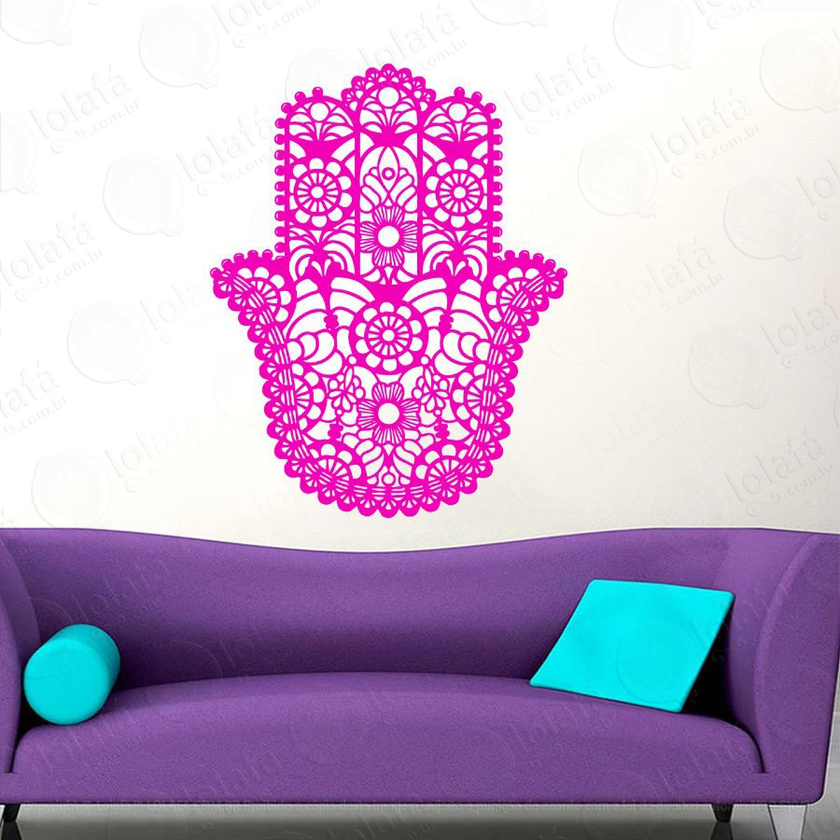 mandala mão de hamsá para proteção adesivos de mandalas mod:581