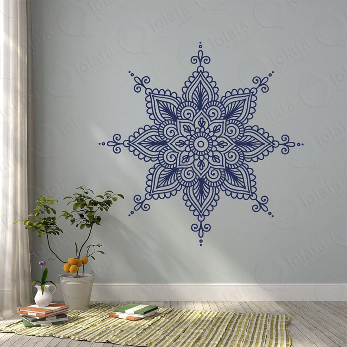 mandala para cultivar a felicidade adesivos de mandalas mod:607
