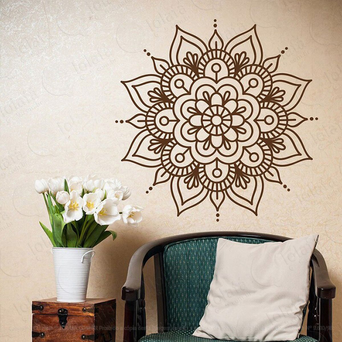 mandala para cultivar a paz adesivos de mandalas mod:622