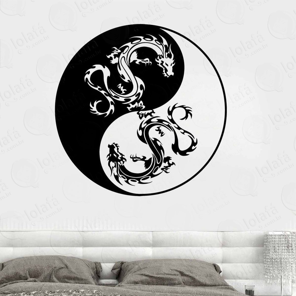 mandala yin yang para equilibrar as energias adesivos de mandalas mod:645