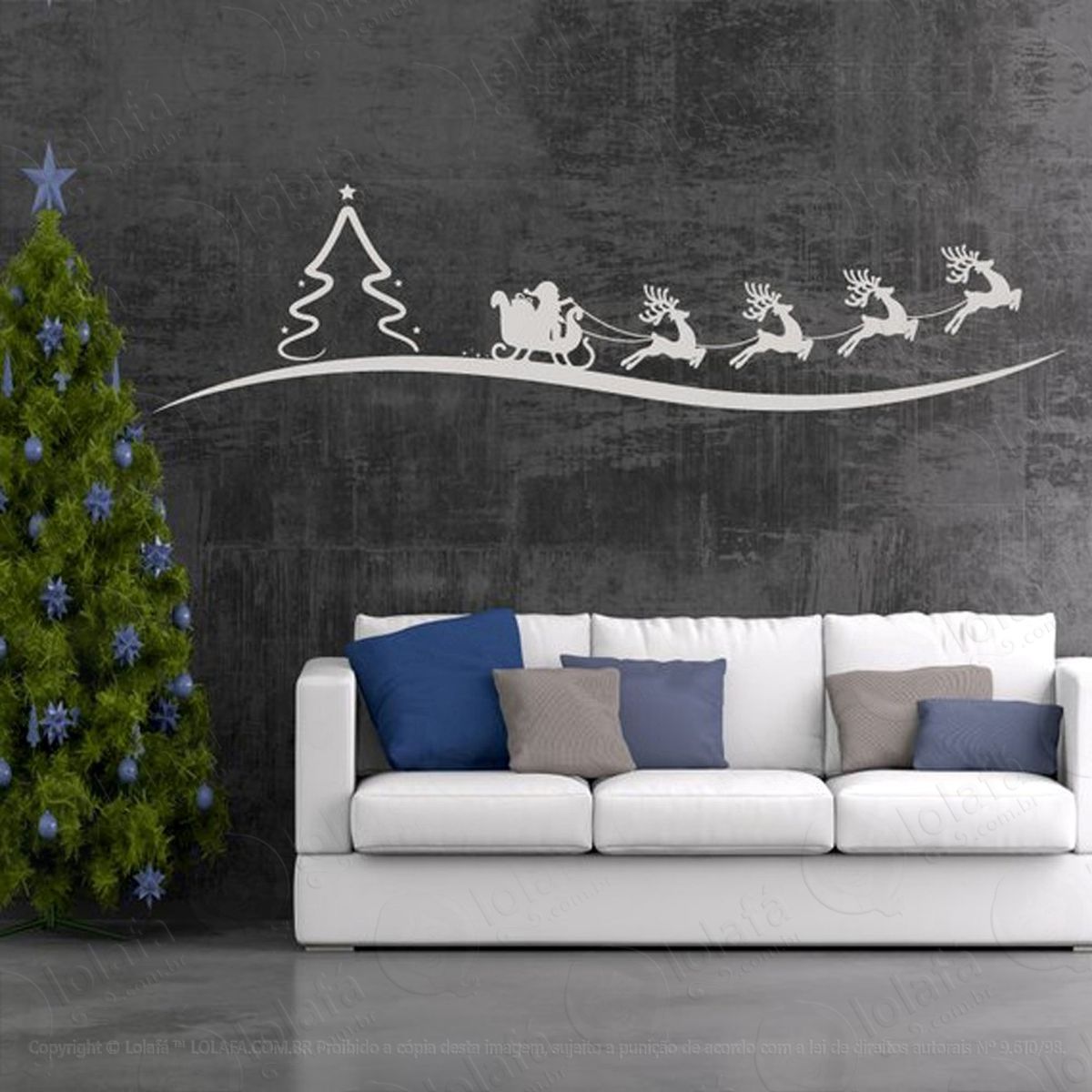 trenó do noel adesivos de natal mod:1
