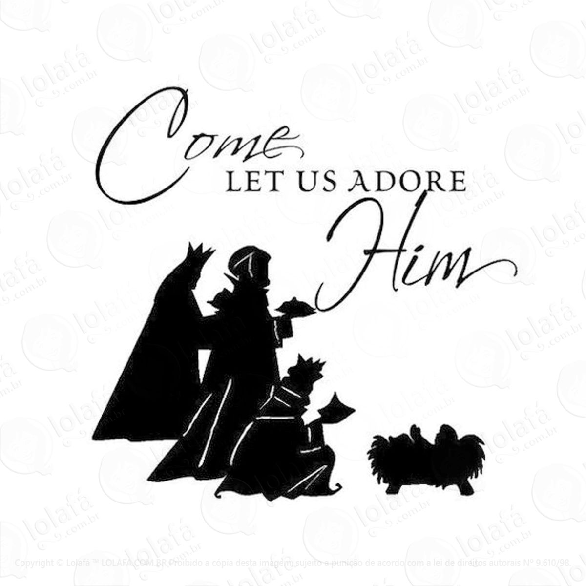 adorando jesus adesivos de natal mod:7