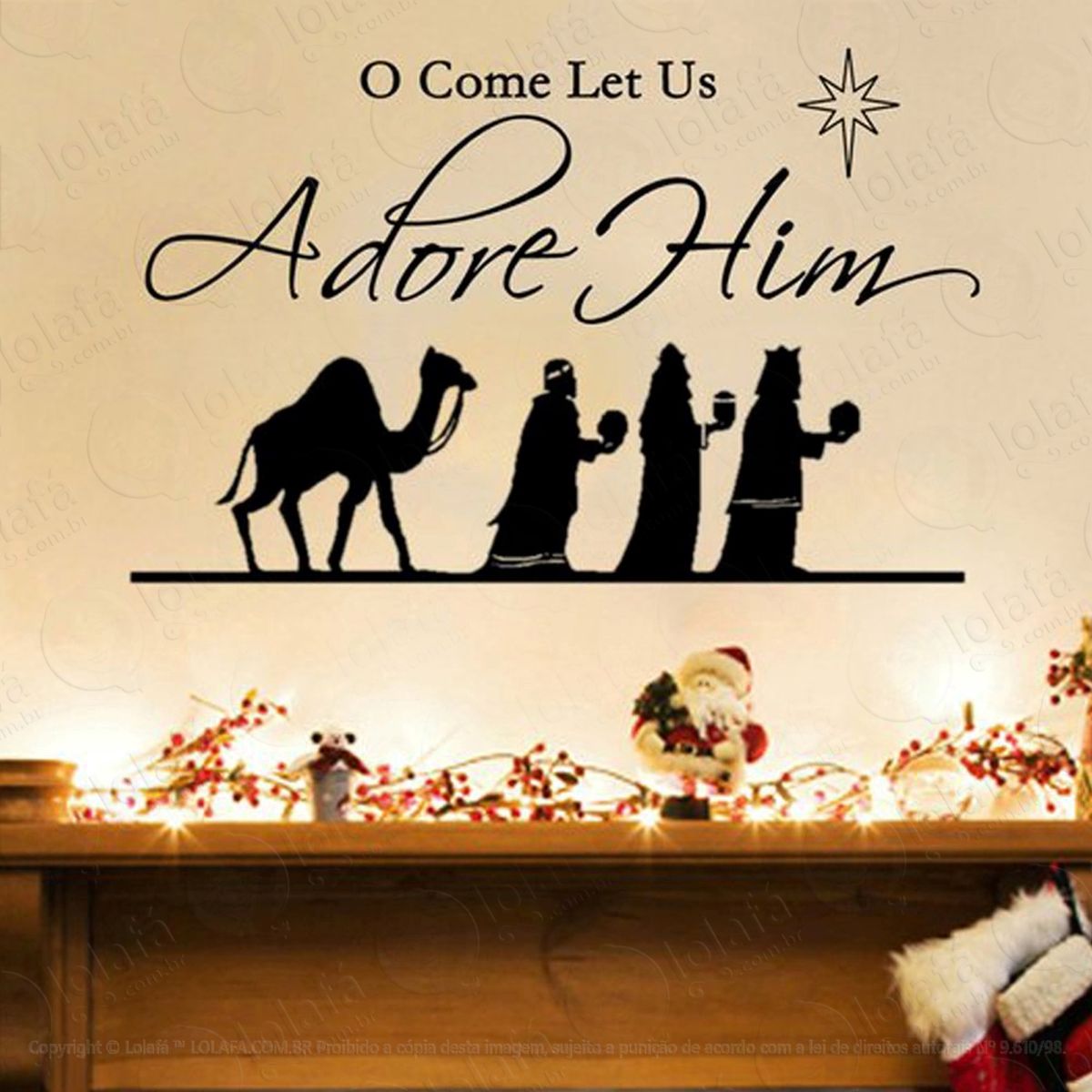 adorando o salvador adesivos de natal mod:9