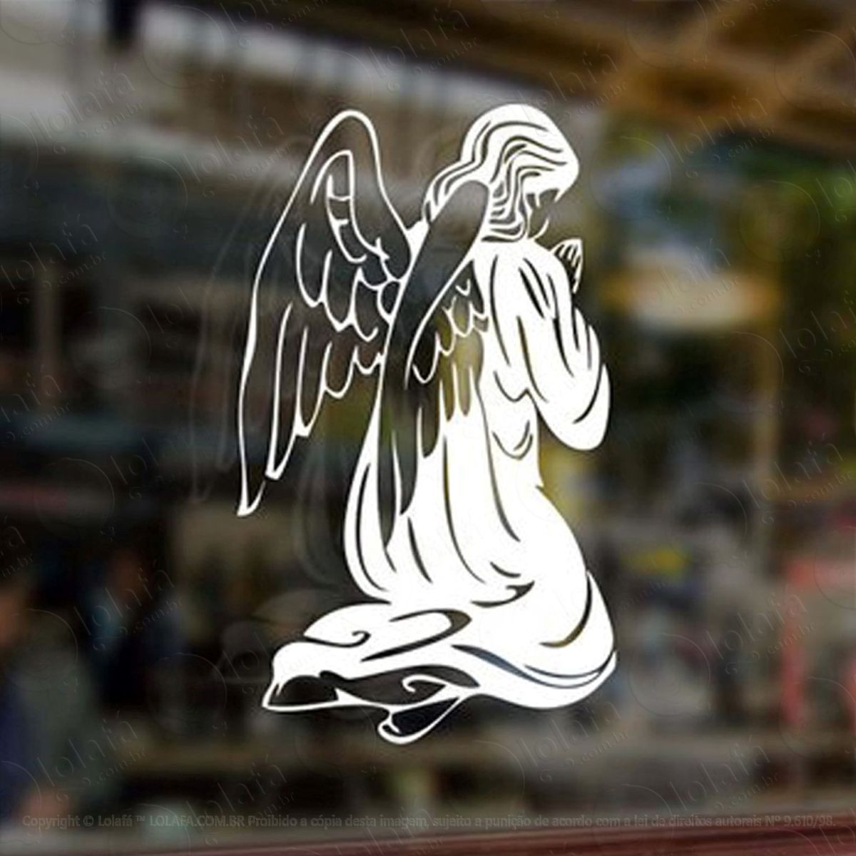 anjo em oração adesivos de natal mod:14
