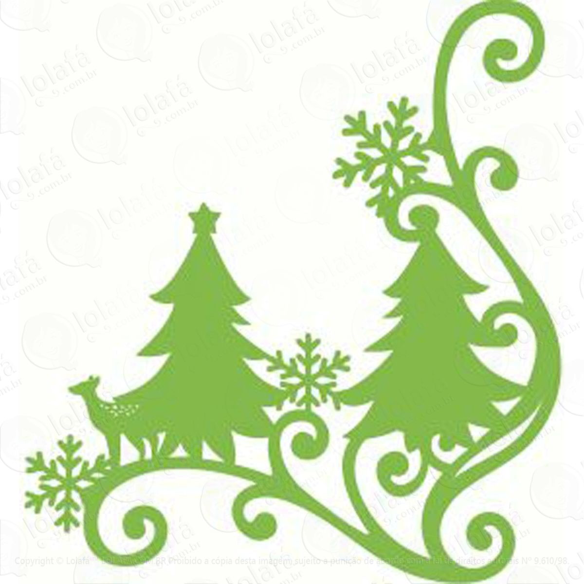 arabesco pinheiro rena adesivos de natal mod:15