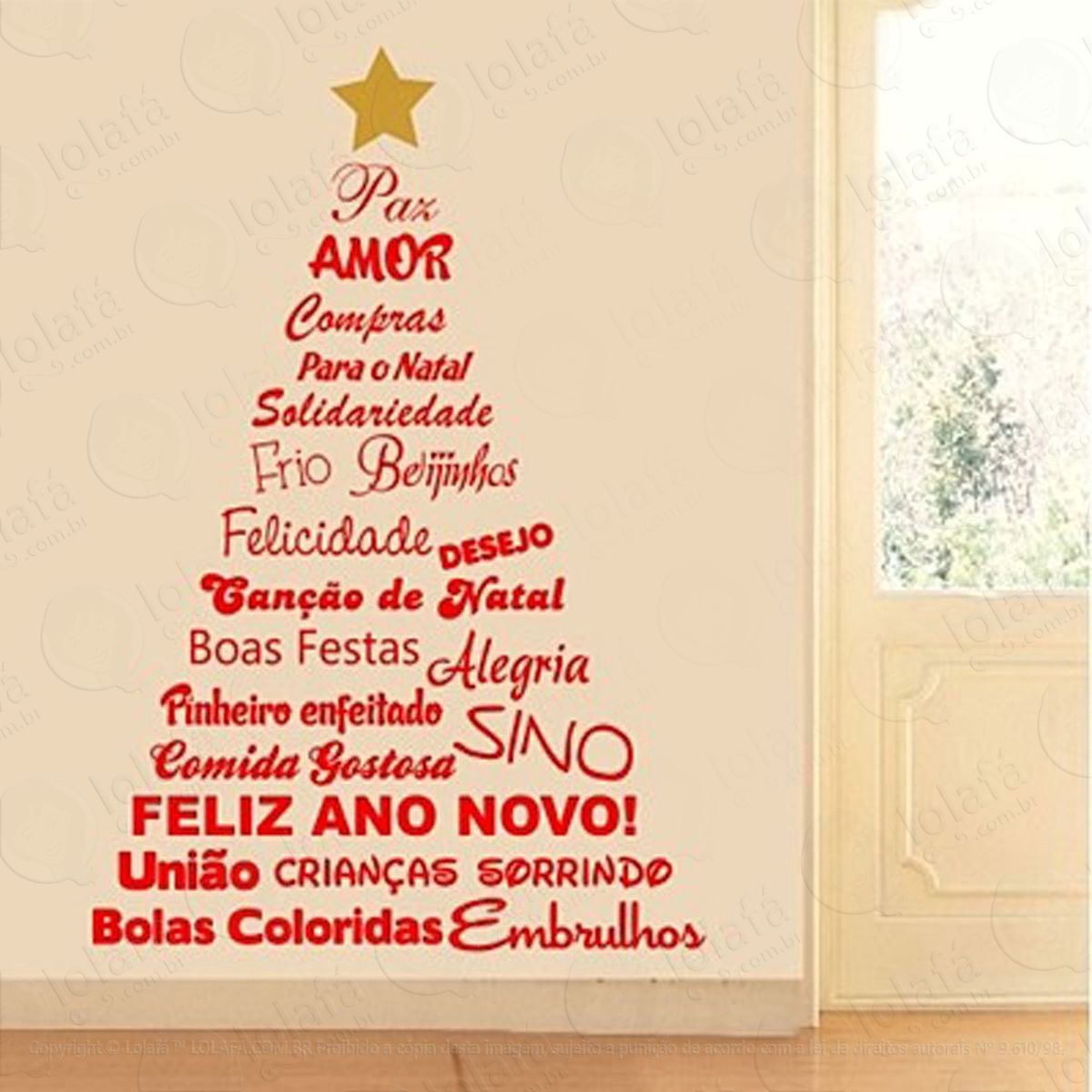 Árvore adesivos de natal mod:34