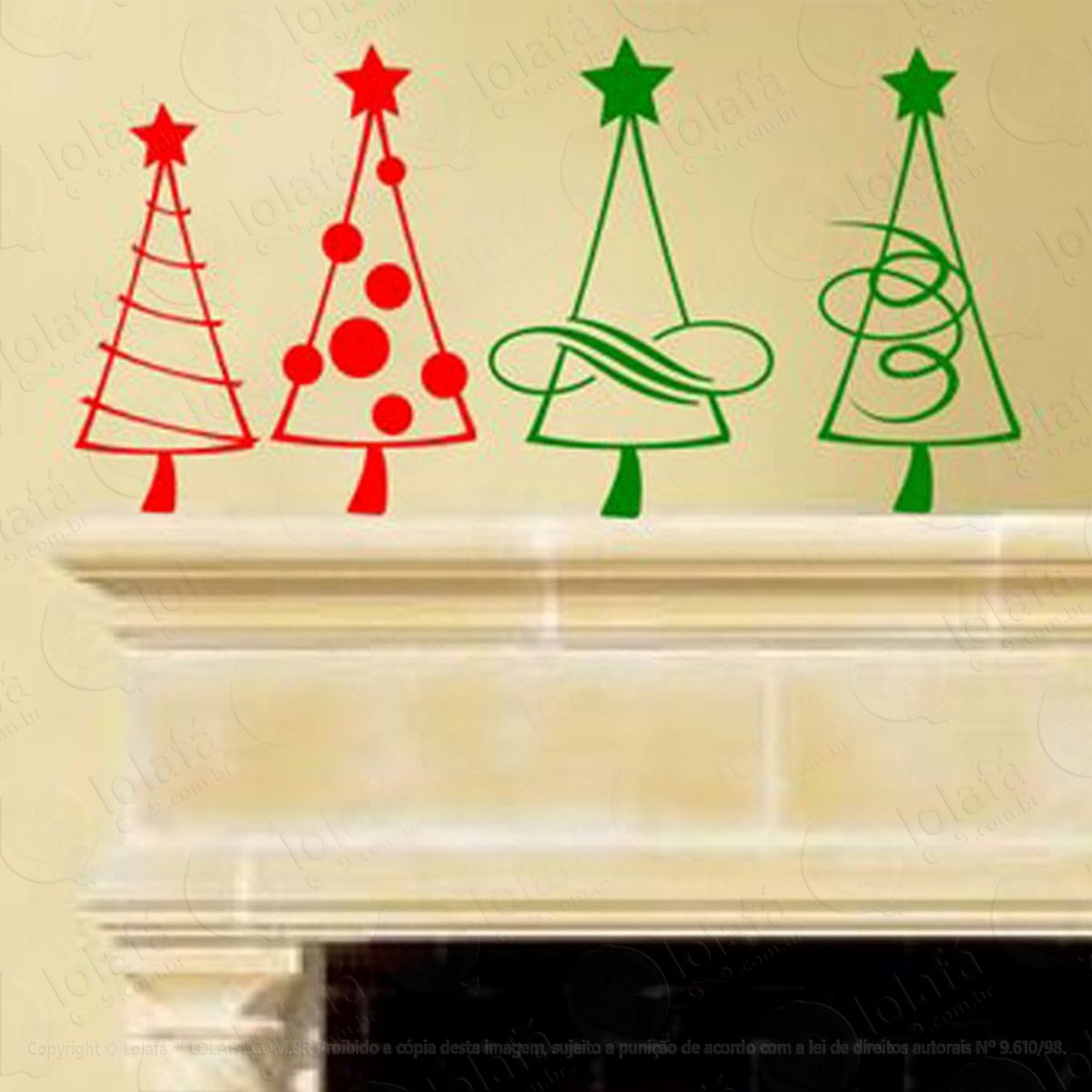 Árvores adesivos de natal mod:39