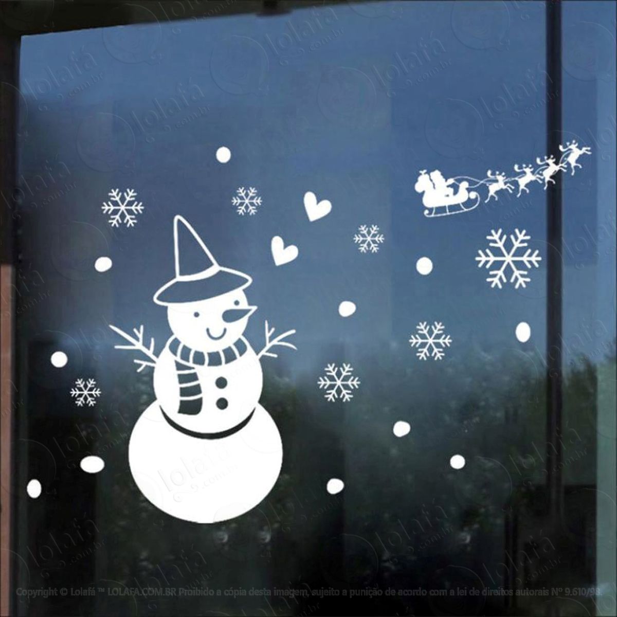 boneco de neve adesivos de natal mod:53