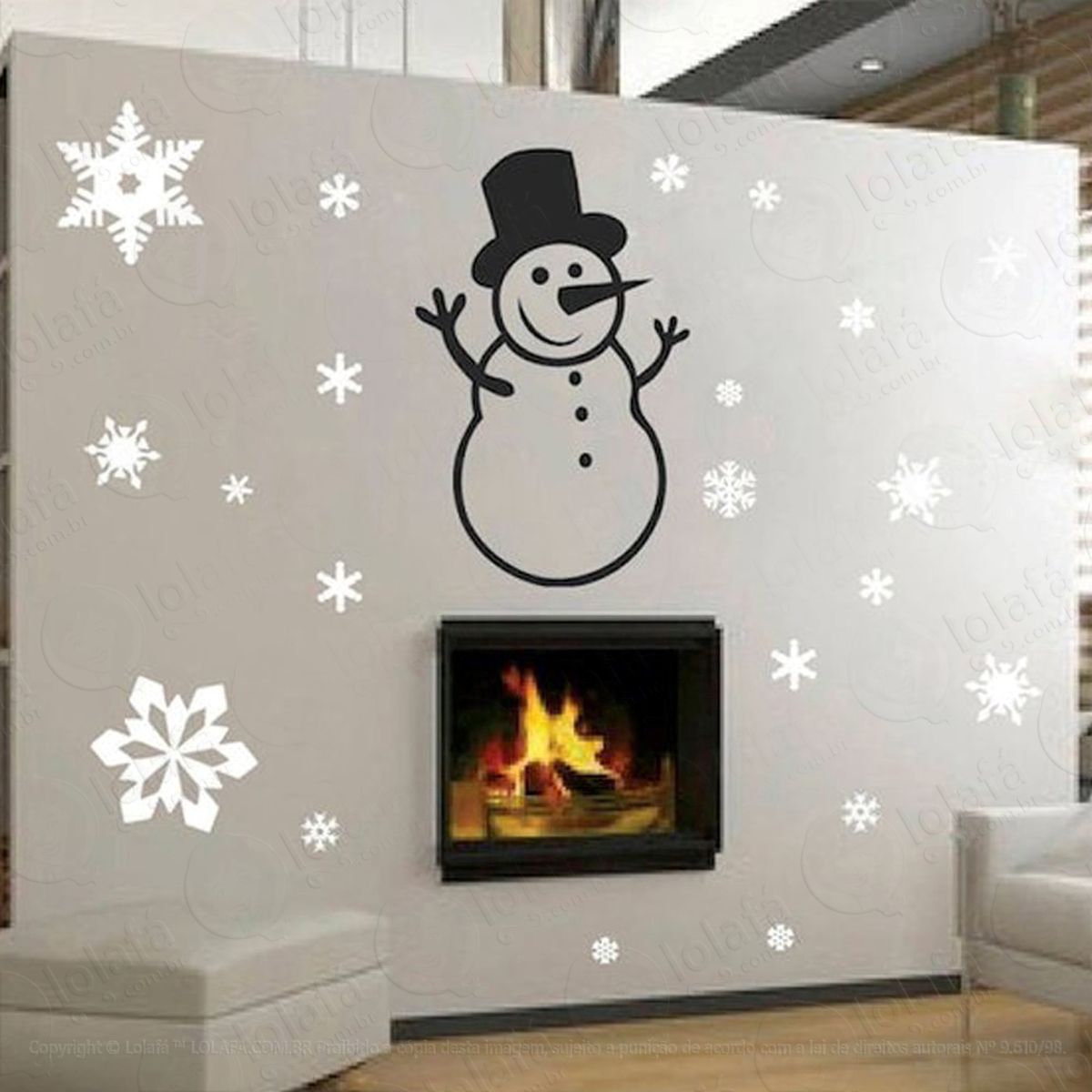 boneco de neve adesivos de natal mod:57