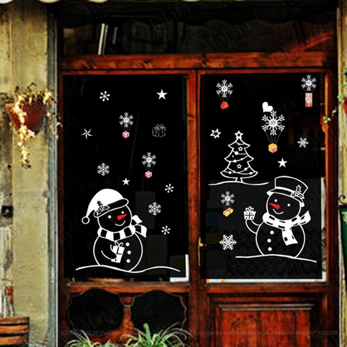 bonecos de neve adesivos de natal mod:60