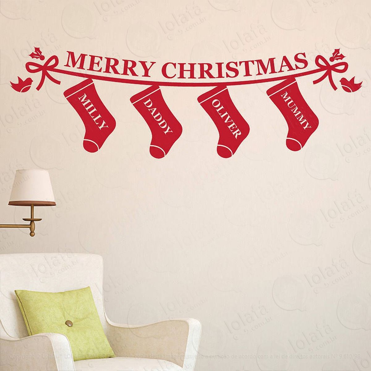 botinhas família adesivos de natal mod:64