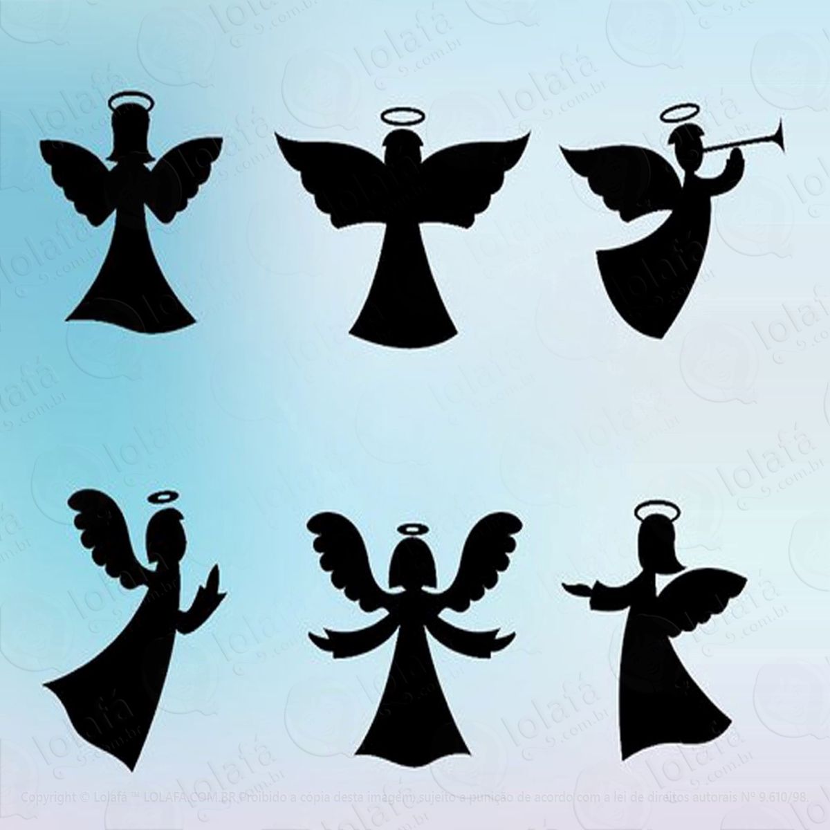 anjos adesivos de natal mod:67