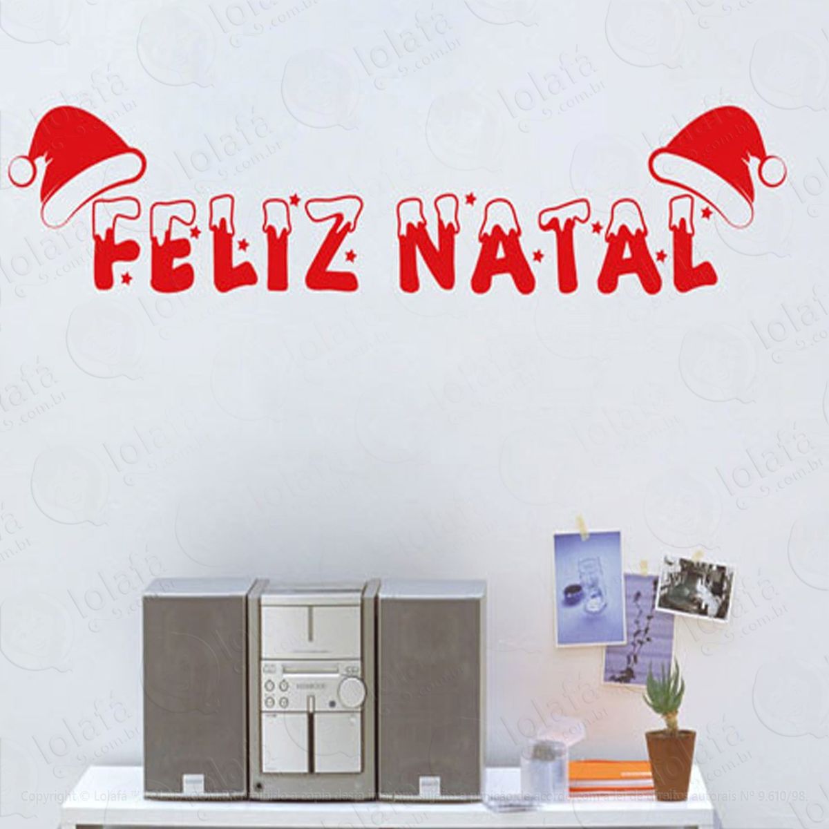 chapéu noel adesivos de natal mod:70