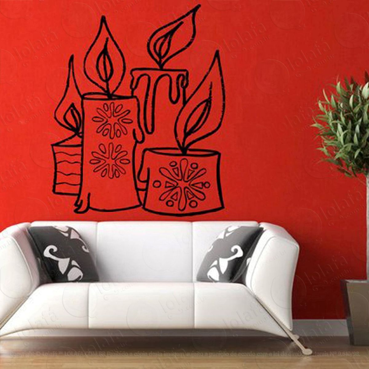 velas adesivos de natal mod:73