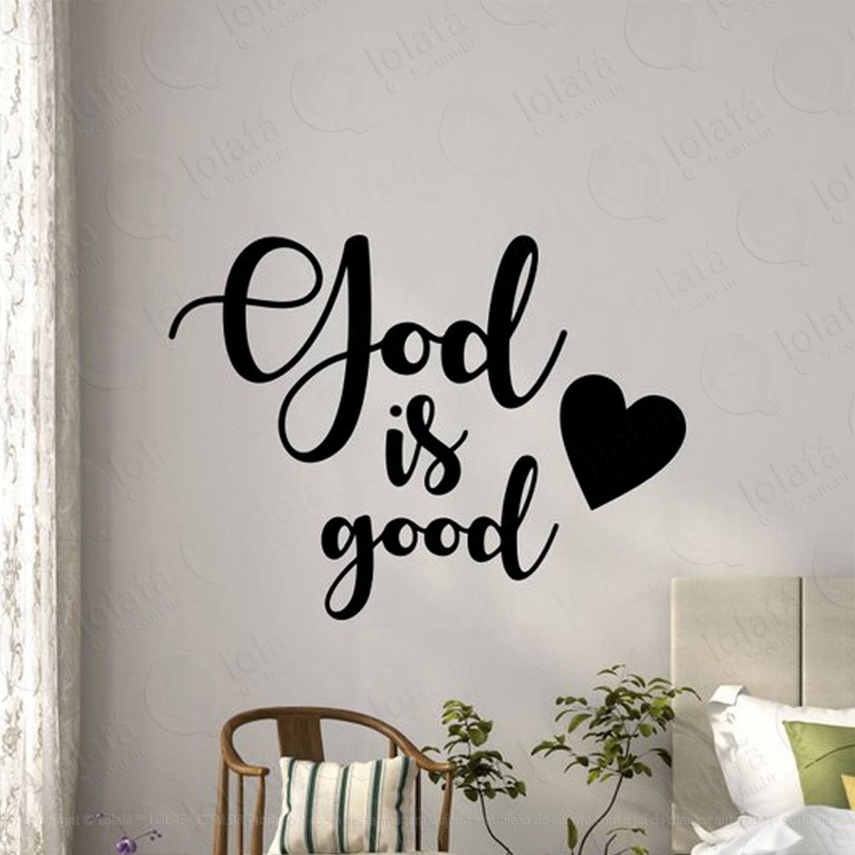 deus É bom frase adesivos de natal mod:83